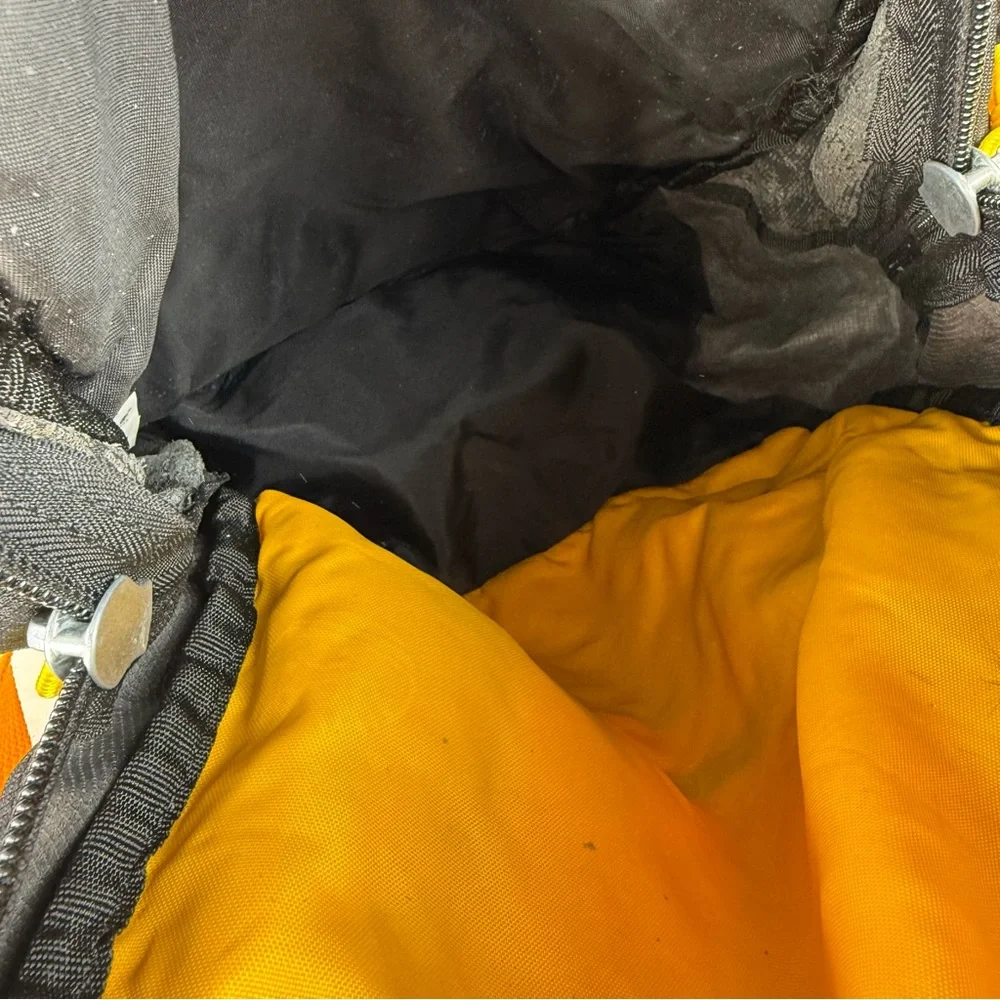 Timberland Black and‎ Yellow Backpack Y2K